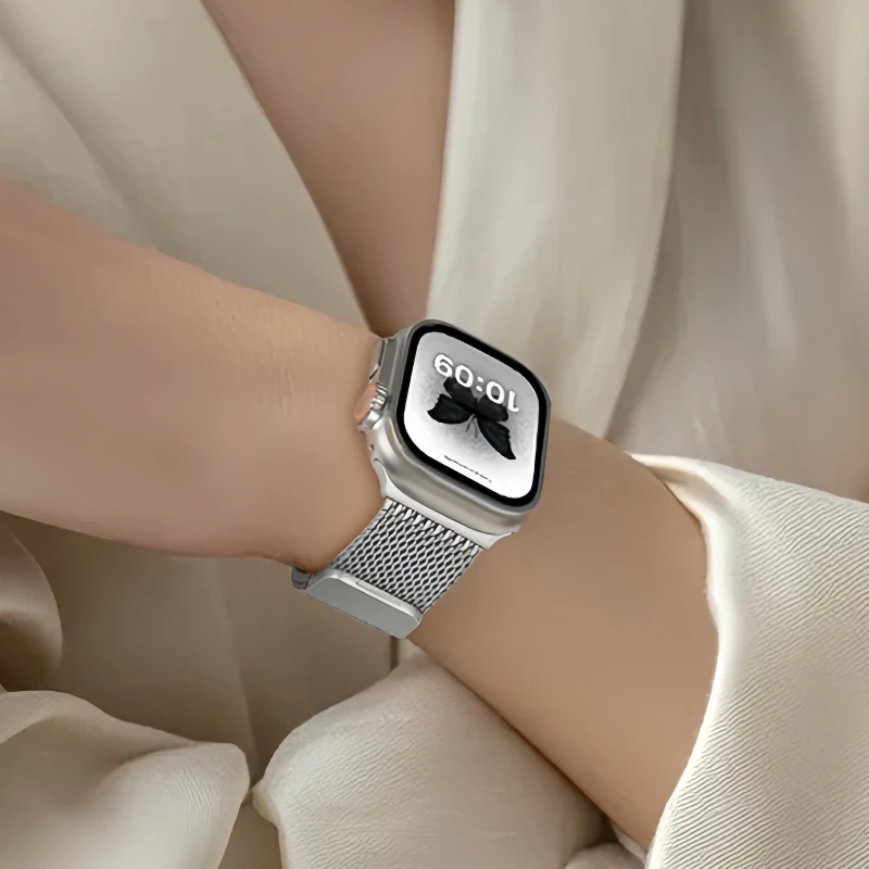 Milanaise-Loop-Armband für Apple Watch Band Ultra 2 49 mm 45 46 44 42 41 40 38 mm Armband IWatch Serie SE 10 9 8 7 6 5 4 Correa