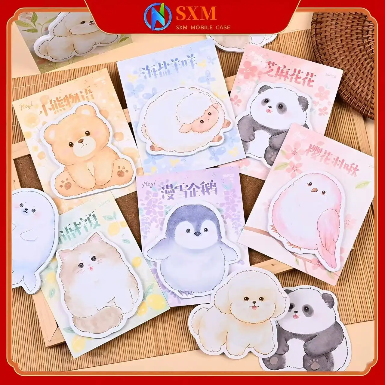

ins small animals have sticky messages, handbook material paper, N stickers, national style cute pet sticky notes
