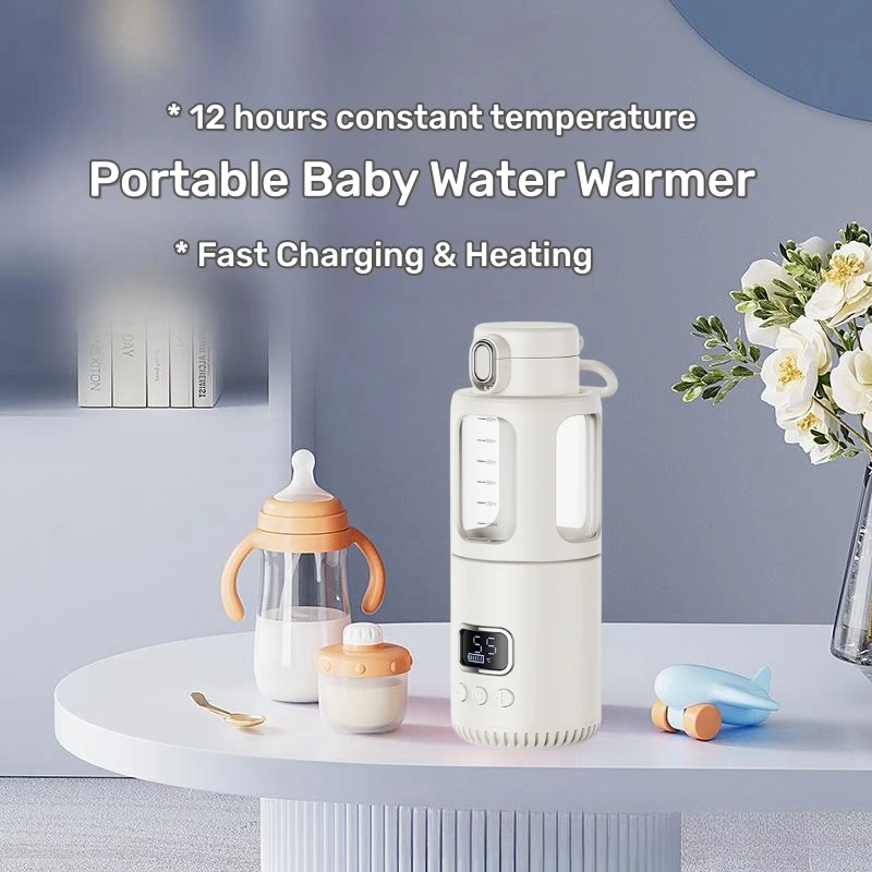 Portable Bottle Warmer For Baby Milk Travel Fast Heating &Charging 10000/18000mAh Battery Thermostat Electric Baby Bottle Heater