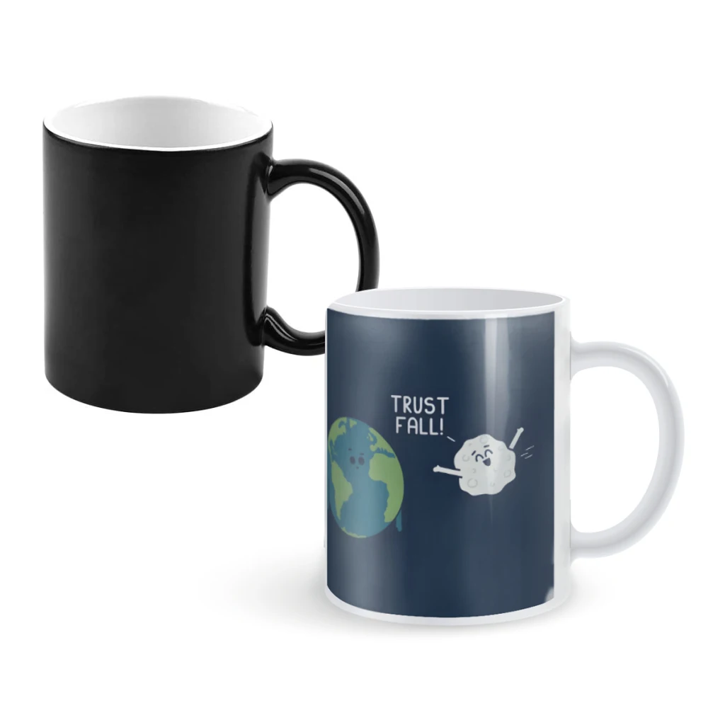 

Trust FallCoffee Mugs And Mug Creative Color Change Tea Cup Ceramic Milk Cups Novelty Gifts