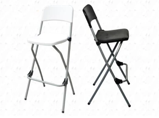 High Quality Hot Sale Cheap simple design Plastic folding Bar chair With Metal Frame Colors customized Bar Stool