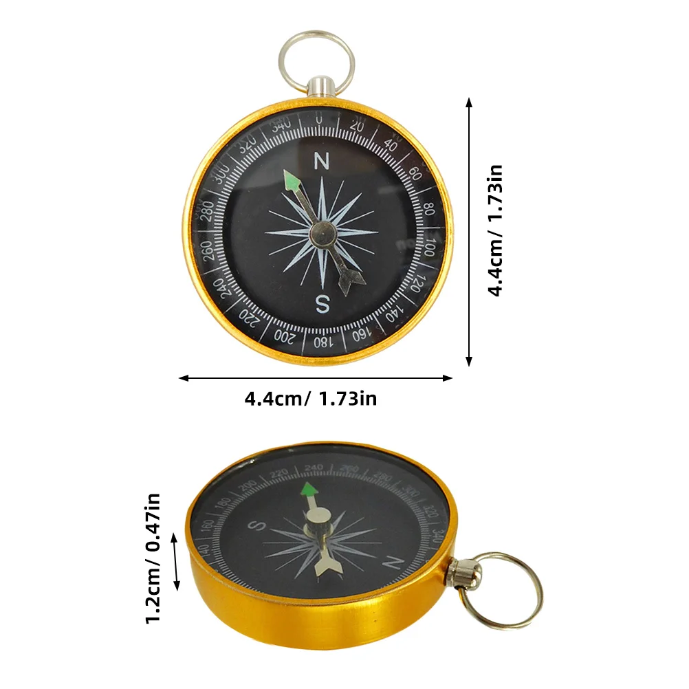 4 Pcs Compass Vintage for Kids Key Chain Camping Accessory Backpack Aluminum Alloy Travel Ring