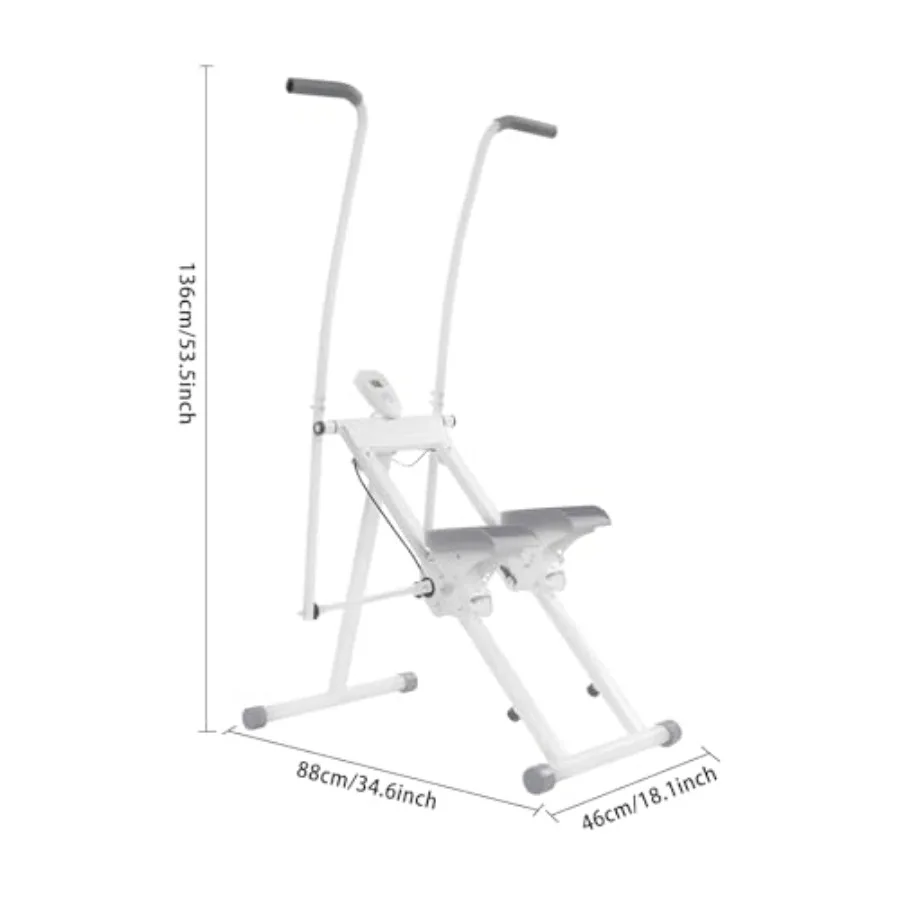 Stepper per scale Scalatore per esercizi verticale per allenamento completo del corpo Angolo a tre posizioni Pedali regolabili Stepper per scale con display fo