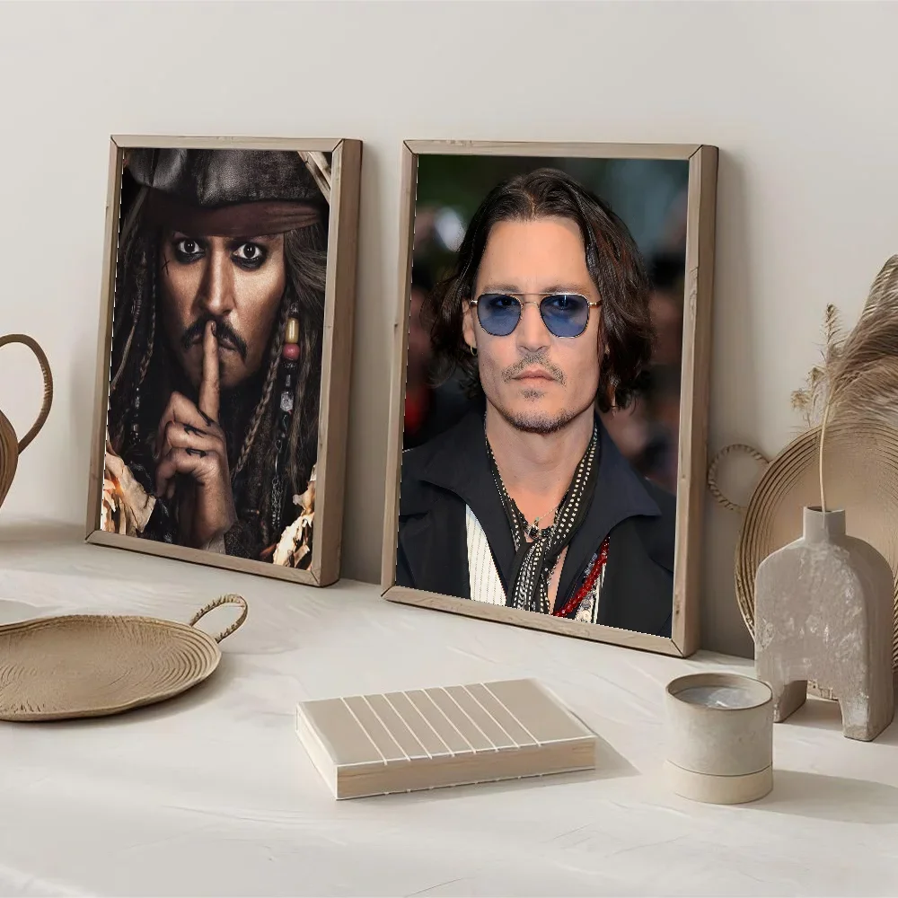1 قطعة جاك سبارو الممثل جوني ديب المشارك ورقة طباعة غرفة المعيشة المنزلي غرفة نوم مدخل بار مقهى الفن اللوحة ديكور #2