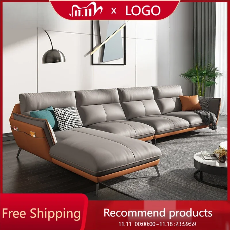 King Size Nordic Sofas Wooden Cloth Art European Lounges Living Room Sofas L Shape Modern Divano Soggiorno Bedroom Furniture