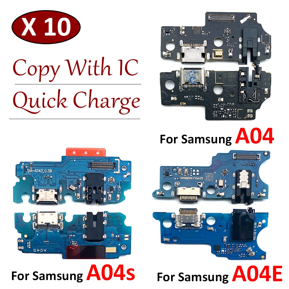 10Pcs, USB Charge Port Connector Charging Board Flex Cable For Samsung A04 A04s A04E A14 A24 A34 A15s A23 A33 A53 A05 A05s 4G 5G