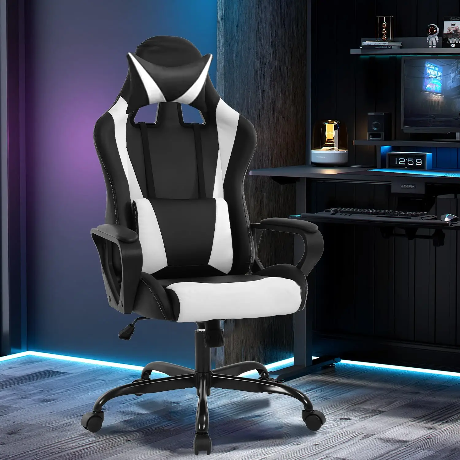 Gaming Chair Office Chair High-Back Ergonomic Video Game Chairs for Kids Teen Adult Height Adjustable Reclining, Customized view 5