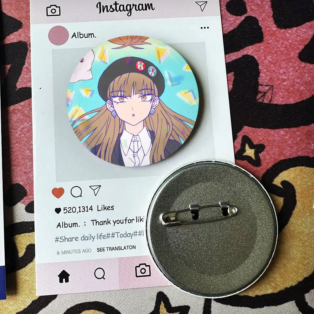 K-oori no J-Jyouheki Badge 25 32 44 58 75 mm Round Fans Collect Friends Gifts Brooch Souvenir