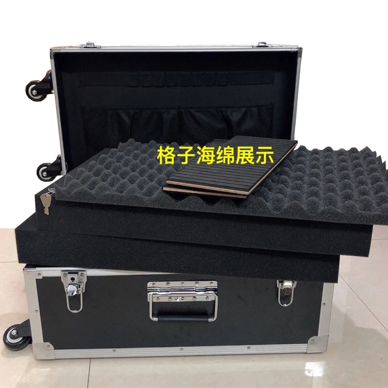 Imagem -05 - Polia Pull Rod Case Caixa de Ferramentas de Alumínio Caixa de Equipamentos Display Bolsa Household Hardware Storage Toolbox Multifuncional com Espuma