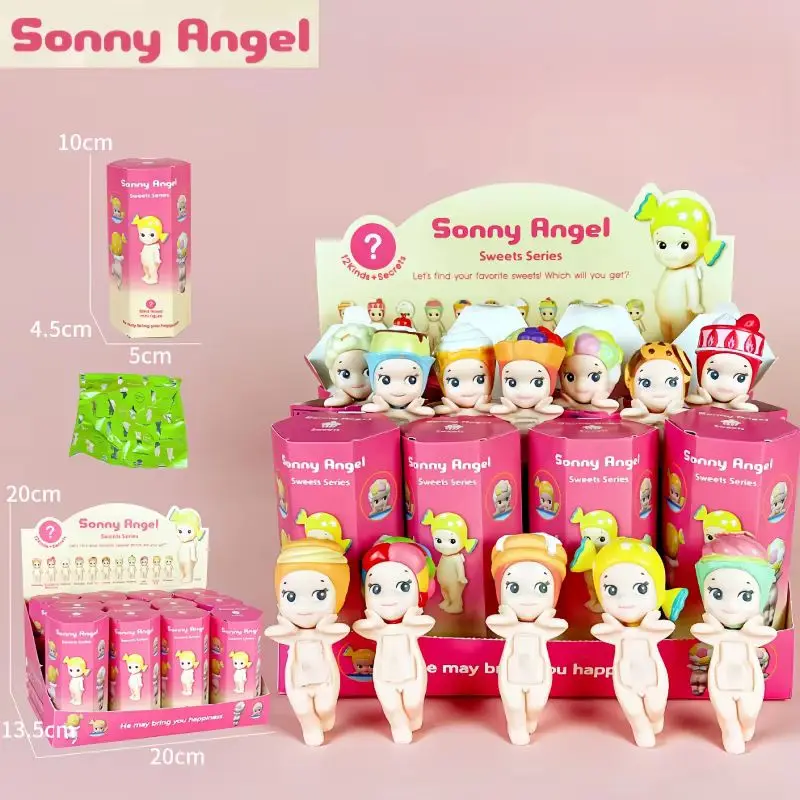 ในสต็อก 12pcs Sonny Angel Blind Box Series Angel ขนมอะนิเมะตัวเลขเดสก์ท็อปของเล่นตุ๊กตาแฟน Replica Edition ของเล่นเด็กของขวัญ