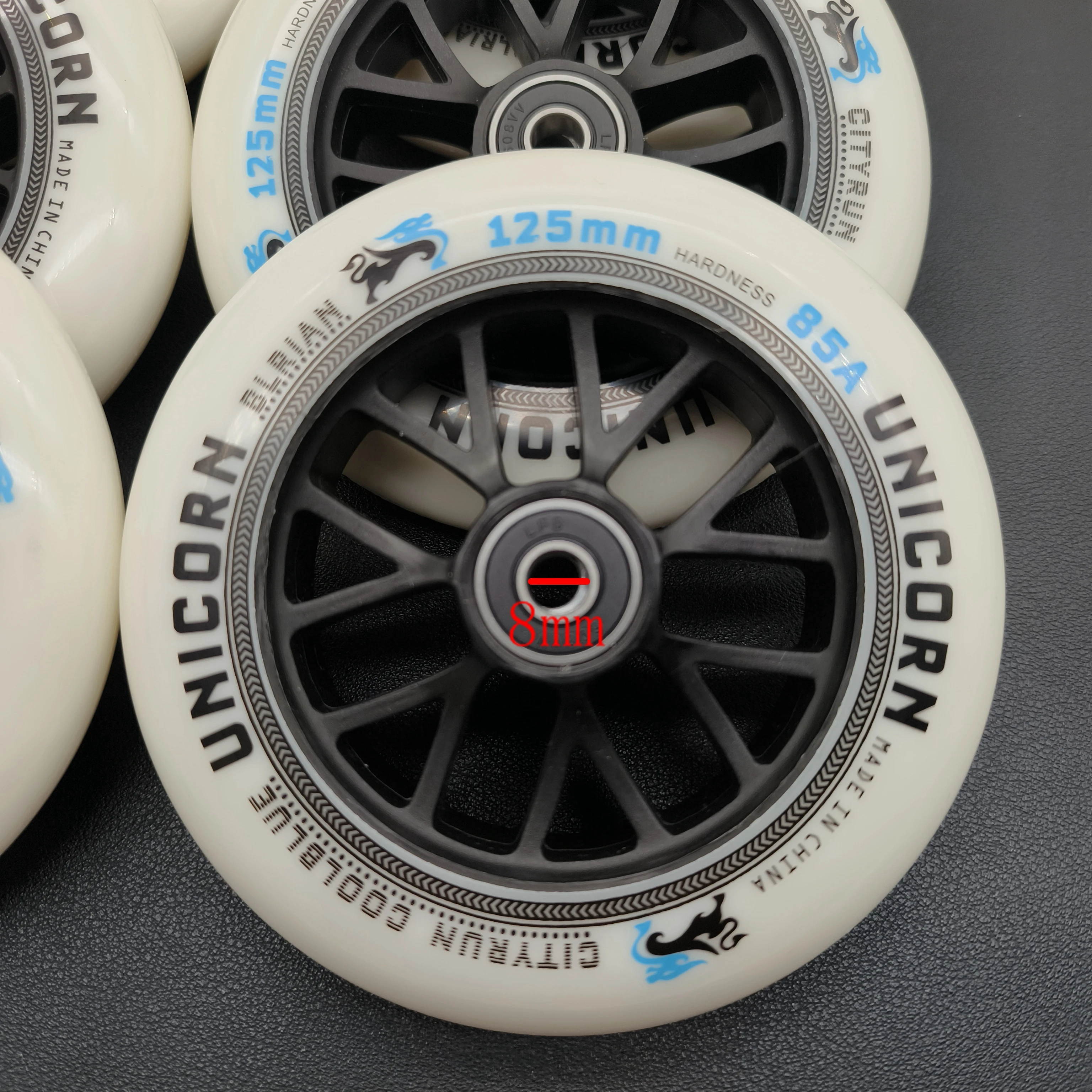 Free shipping Speed skate 3x125mm high rebound speed wheel 125mm 125x24mm 85a pu material bearing 608rs
