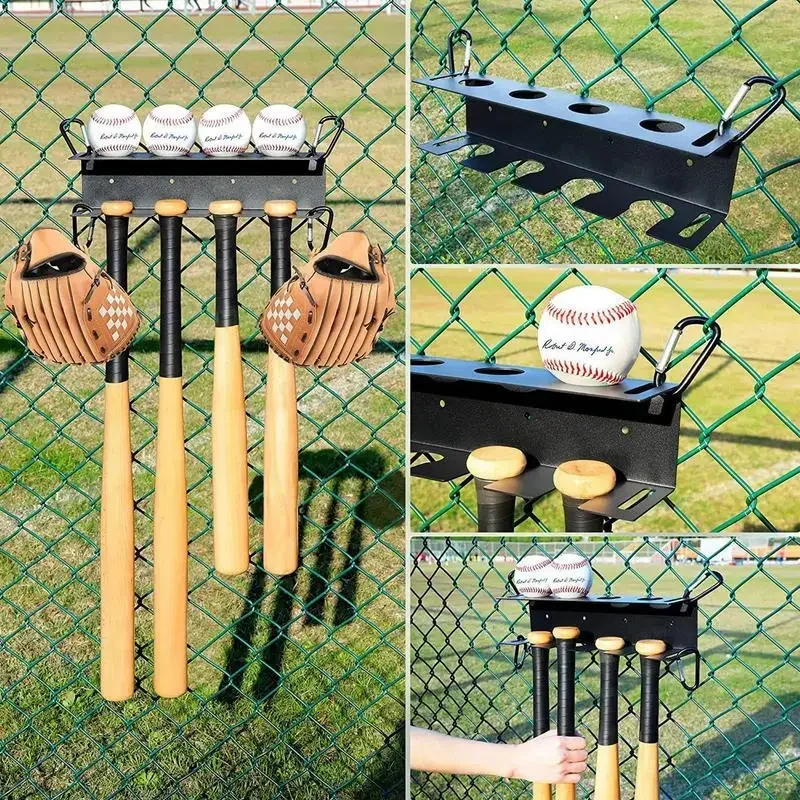 Baseball Bat Softball Outdoor Sports Home Professional Baseball Rack Wall Baseball Organizer Wall Baseball Gear Display Stand