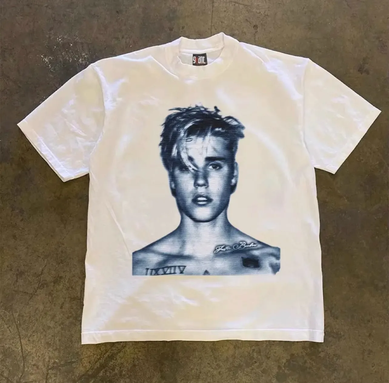 Pure Cotton 260g Heavyweight Short Sleeve T-Shirt American Portrait Unisex Couple Style Small Chen Story Multi Brand T-Shirt