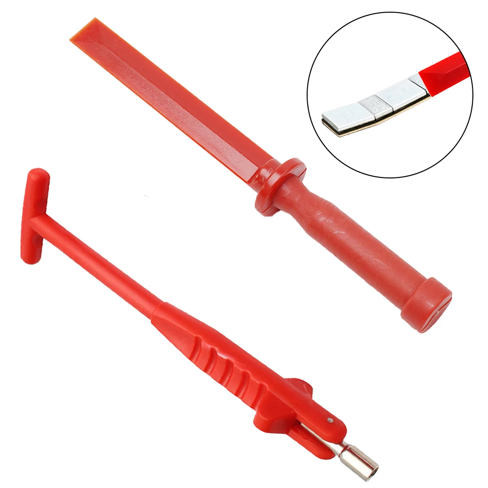 2pcs/set Wheel Balancer Scraper Removal Lever Adhesive Stick On Tape Weight Remover Tool Accessories