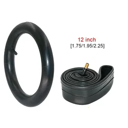 1pcs Rubber Inner Tube Mountain Bicycle  12 Inch Bike Black Inner Tube 12x1.75-2.125 Straight Valve Butyl MTB Cycling Accessory