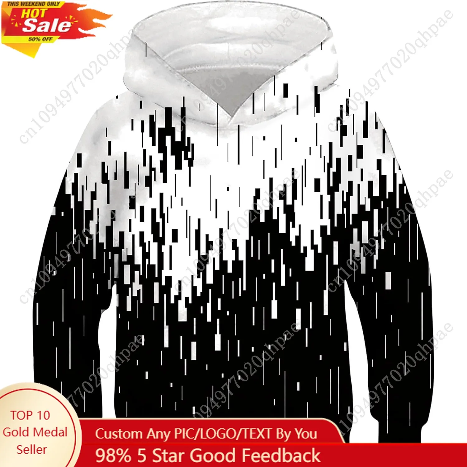 

RAISEVERN Kids Hooded Sweatshirt 3D Pullover Hoodie for Girls Boys with Pocket for 6-16 Years