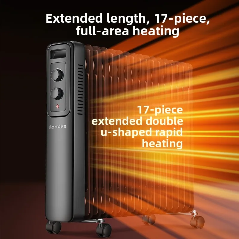 Oil-filled radiator heater household energy-saving fan heater indoor fast-heating electric oil  gas heater 2025 new model.