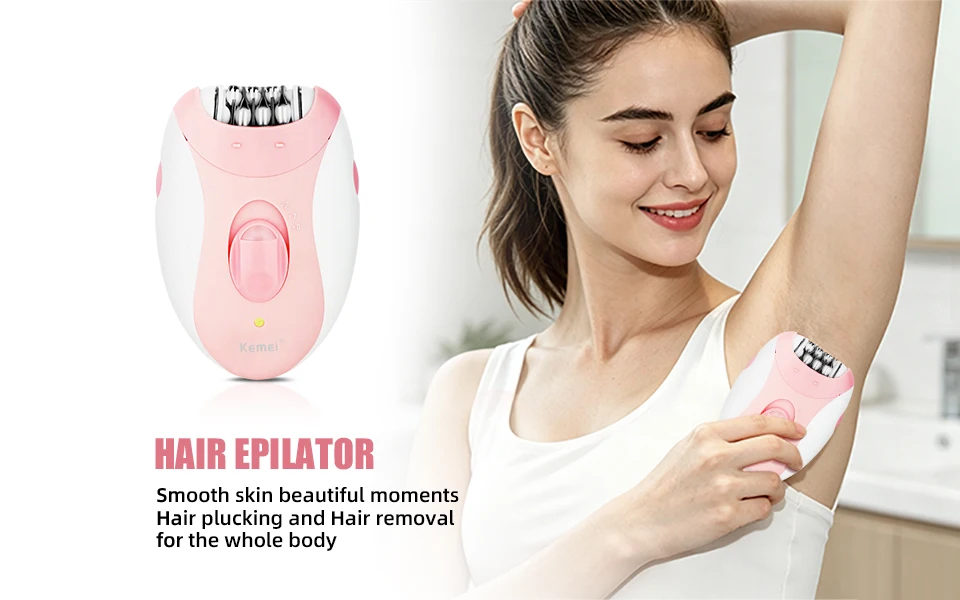 Women Epilator Electric Hair Removal Facial Hair Remover Underarms Rechargeable Body Lady Bikini Legs Arms Armpit