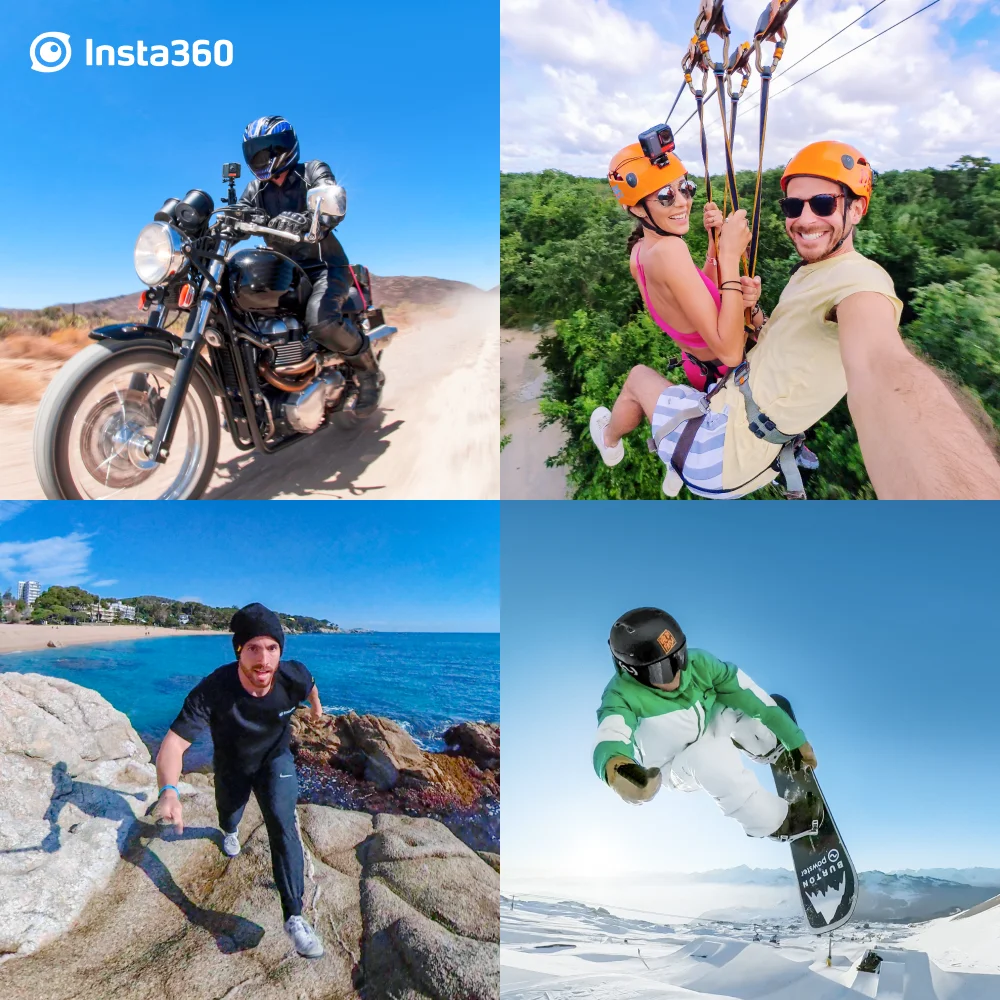 Insta360 ONE RS – Waterproof 4K 60fps Action Camera & 5.7K 360 Camera with Interchangeable Lenses, Twin/ 1-Inch/ 4K Edition