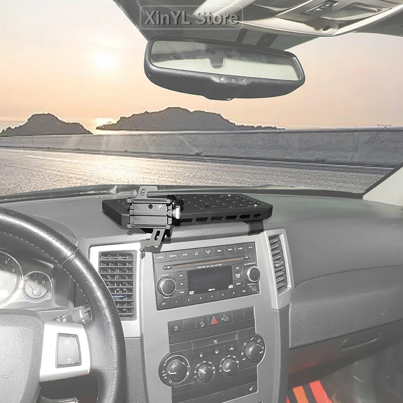 Car Center Console Expansion Phone Holder Anti-shake Stand For Jeep Grand Cherokee 2007-2010 Interior Accessories