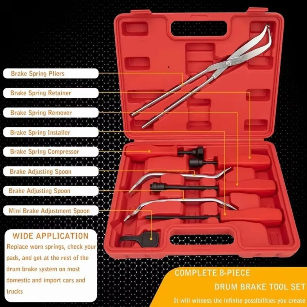 

Adjustment Car Drum Brake Spring Pliers with Brake Spoon Sturdy Vehicle Disassembly Pliers High Performance High Strength
