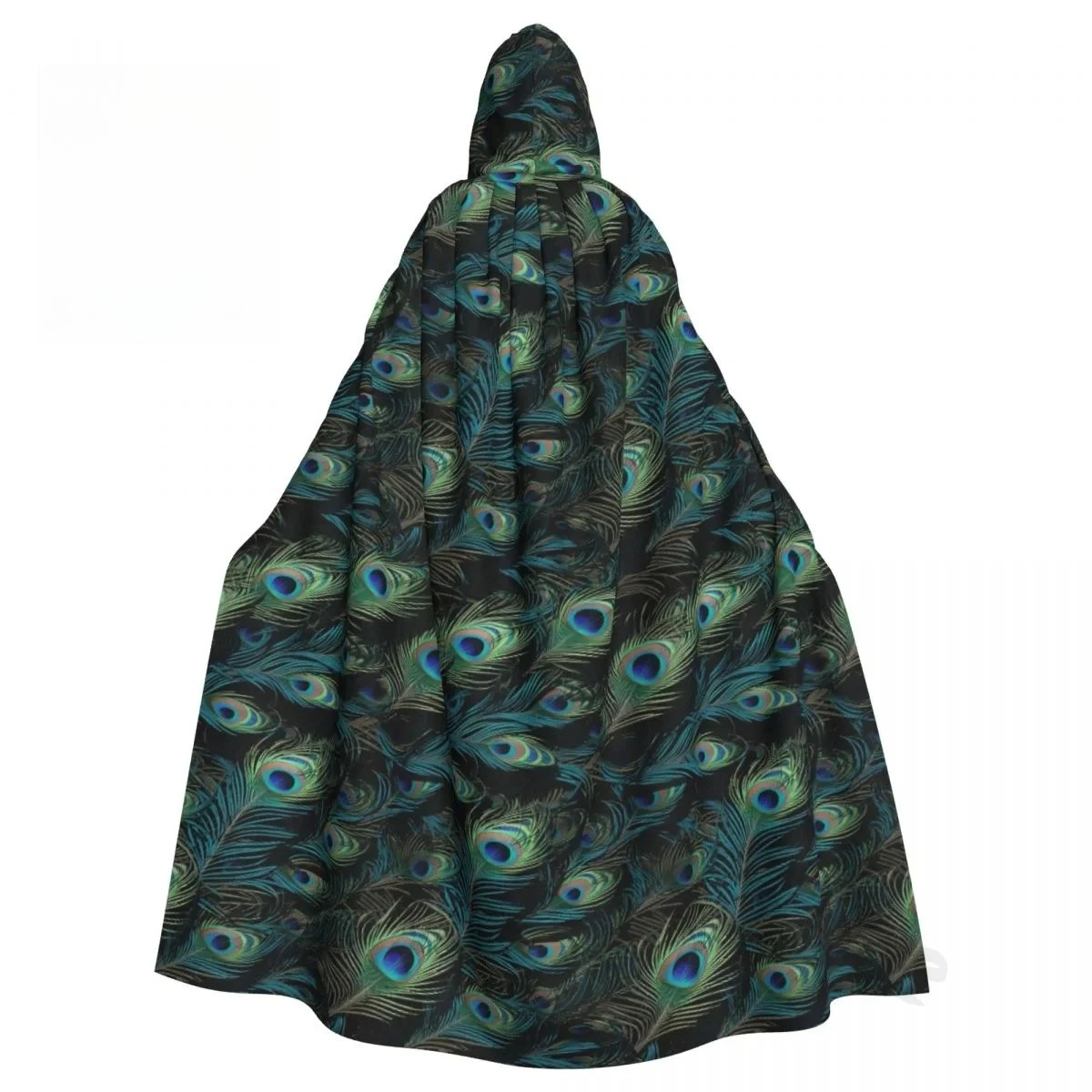 

Peacock Feather Unisex Cloak with Hood Cloak Vampire Witch Cape Cosplay Costume Adult Men Women Christmas Cosplay Costumes