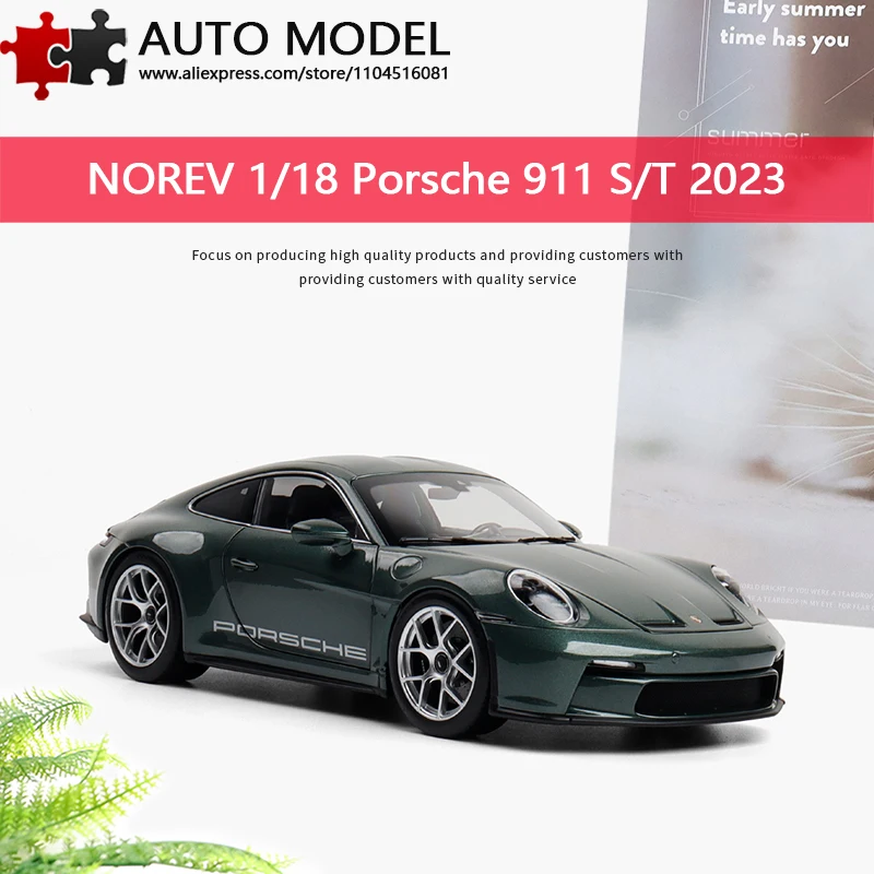 

2023 Porsche 911 S/T Sports Car Simulation Alloy Car Model with Fully Openable Doors Norev 1:18 Die-Cast Metal Model Adult Boys' Toy Gift Collection Display Piece