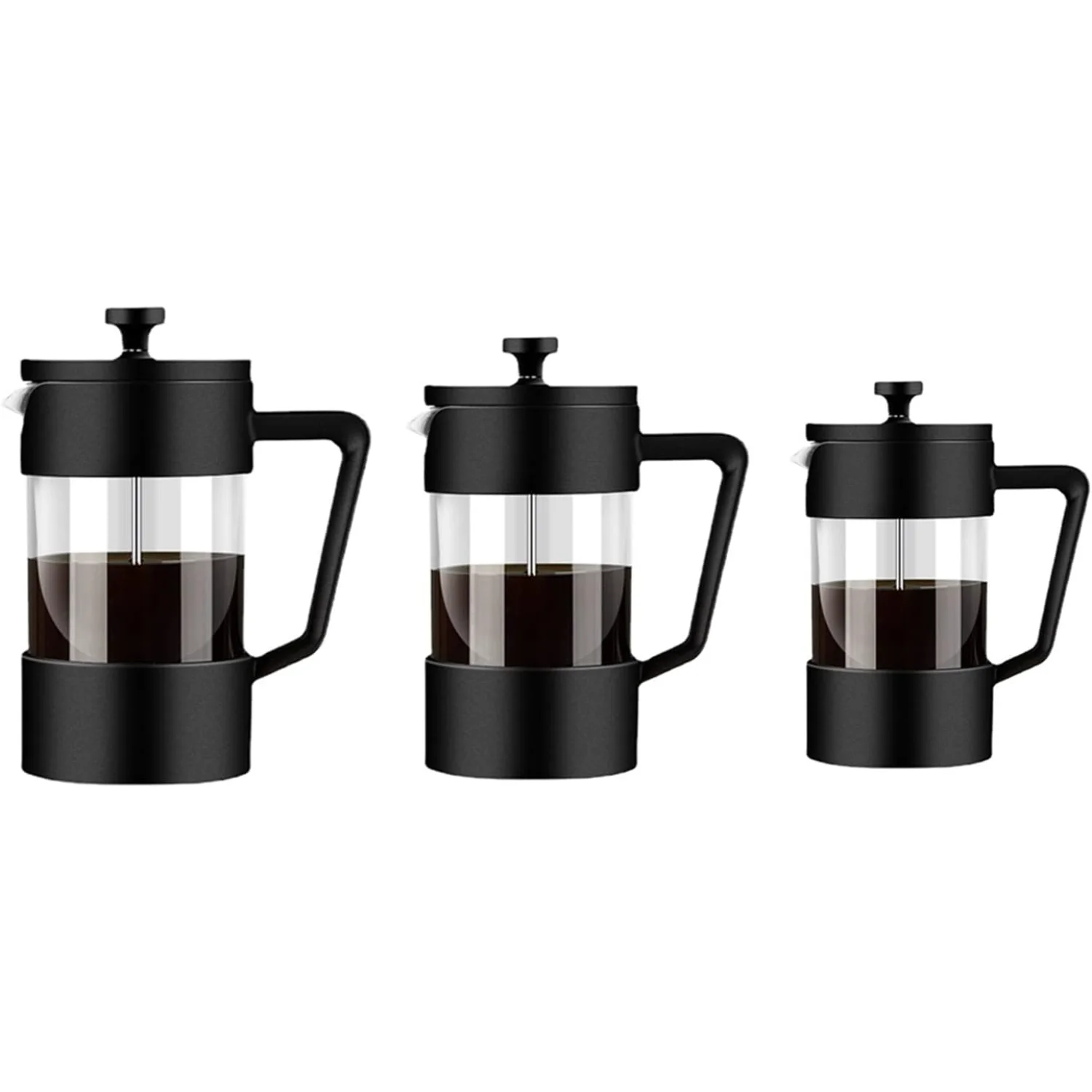 350ml Thickened Glass Espresso- Coffee Tea Maker Coffee Hand-Made Pot Frothed Milk Press