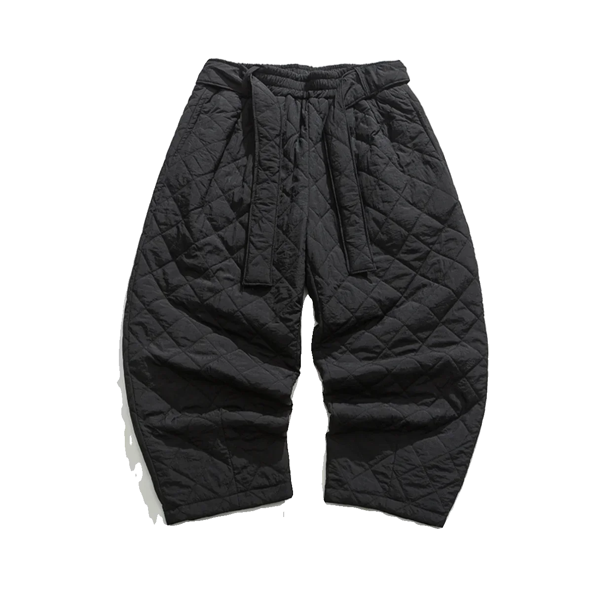 Winter Pants Men Thickened Padded Cotton Casual Warm Chinese Style Straight Trousers High Quality Loose Drawstring Sweatpant Men