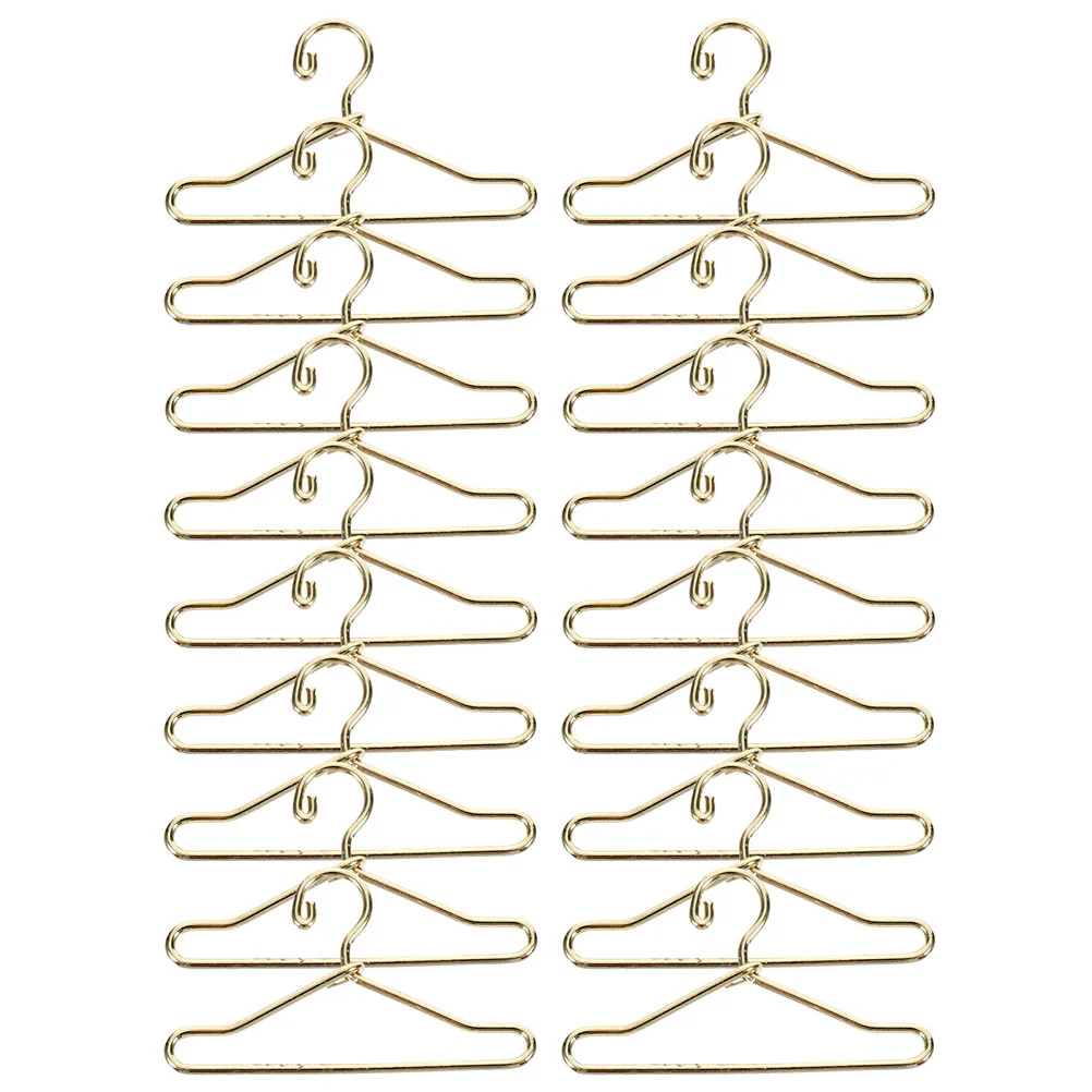 20 Pcs Miniature Clothes Hangers 65mm Metal Colored Portable Compact Wardrobe ganizer for Baby Accessories Storage