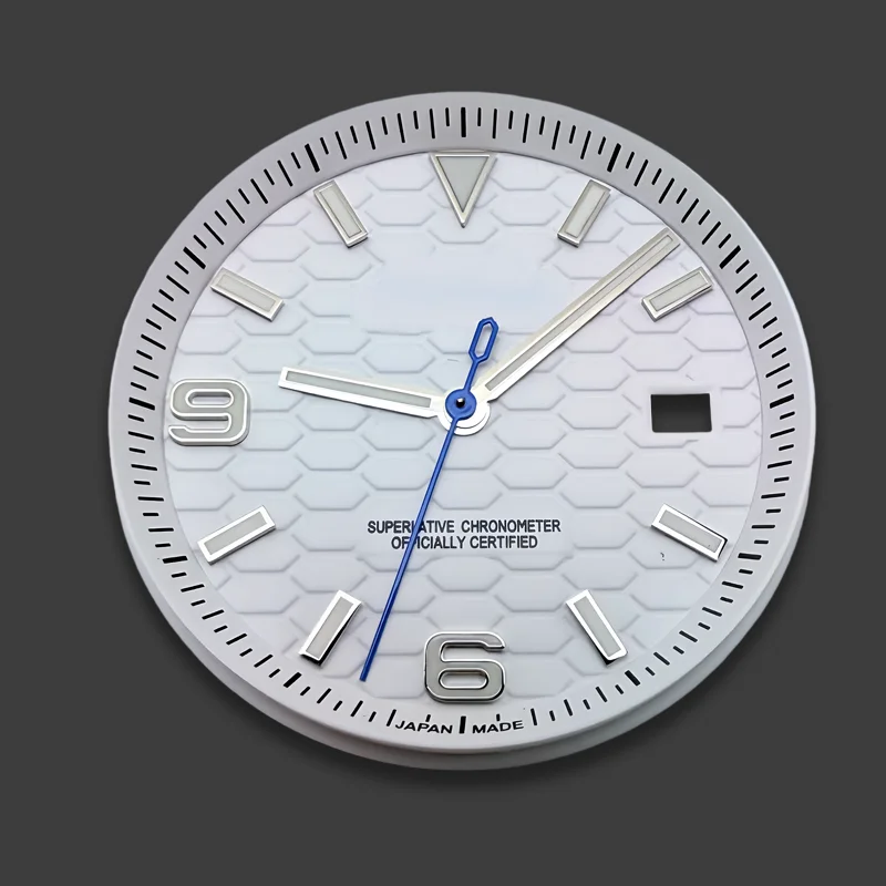 

33.8MM S Logo NH35 Honeycomb Dial Green Lume Suitable for NH35 Movement Watch Modification Parts