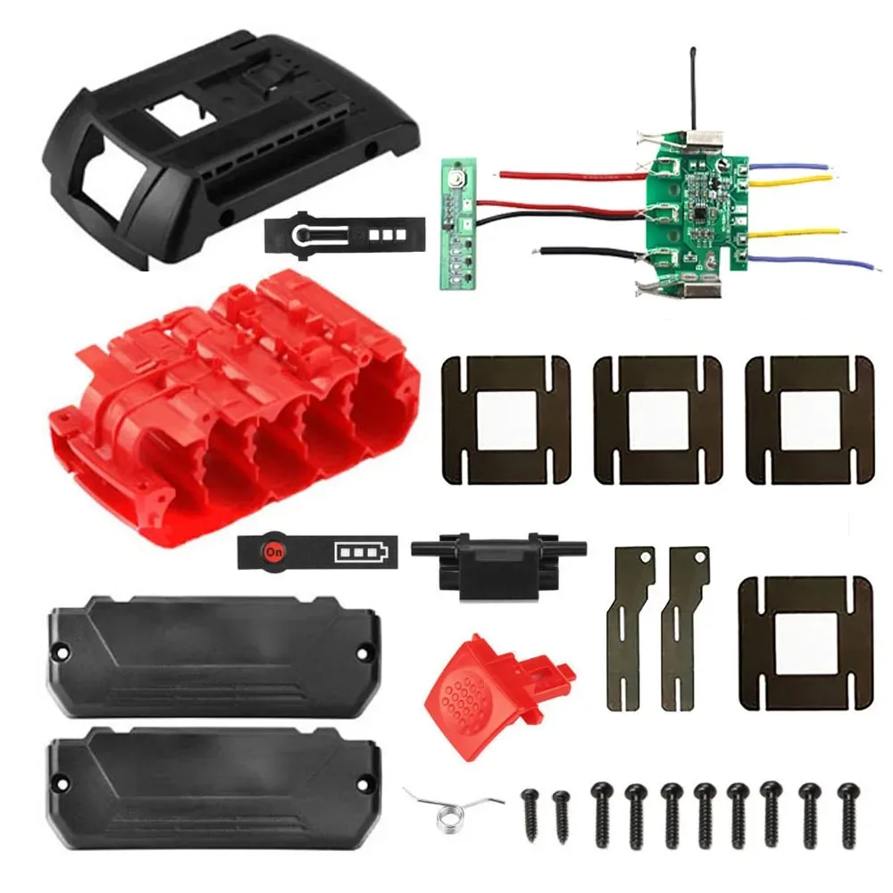 For Bosch 18V 10*18650 BAT618 Li-ion Battery Plastic Case Charging Protection Circuit Board PCB Box