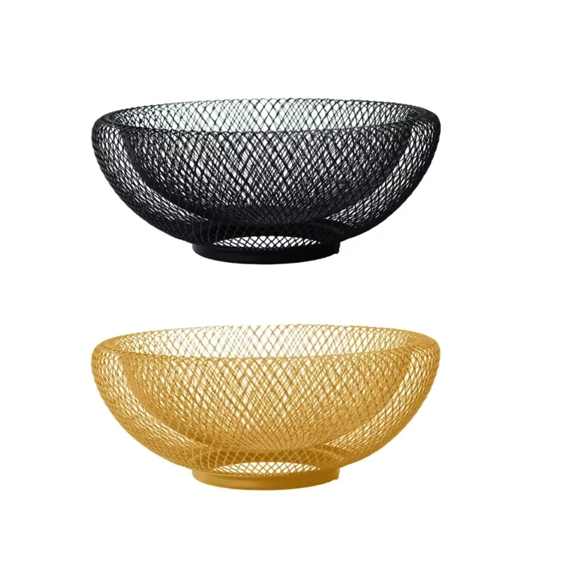 

Fruit Tray Living Room Household Nordic-Style Simple Iron Art Basket Table Basin New