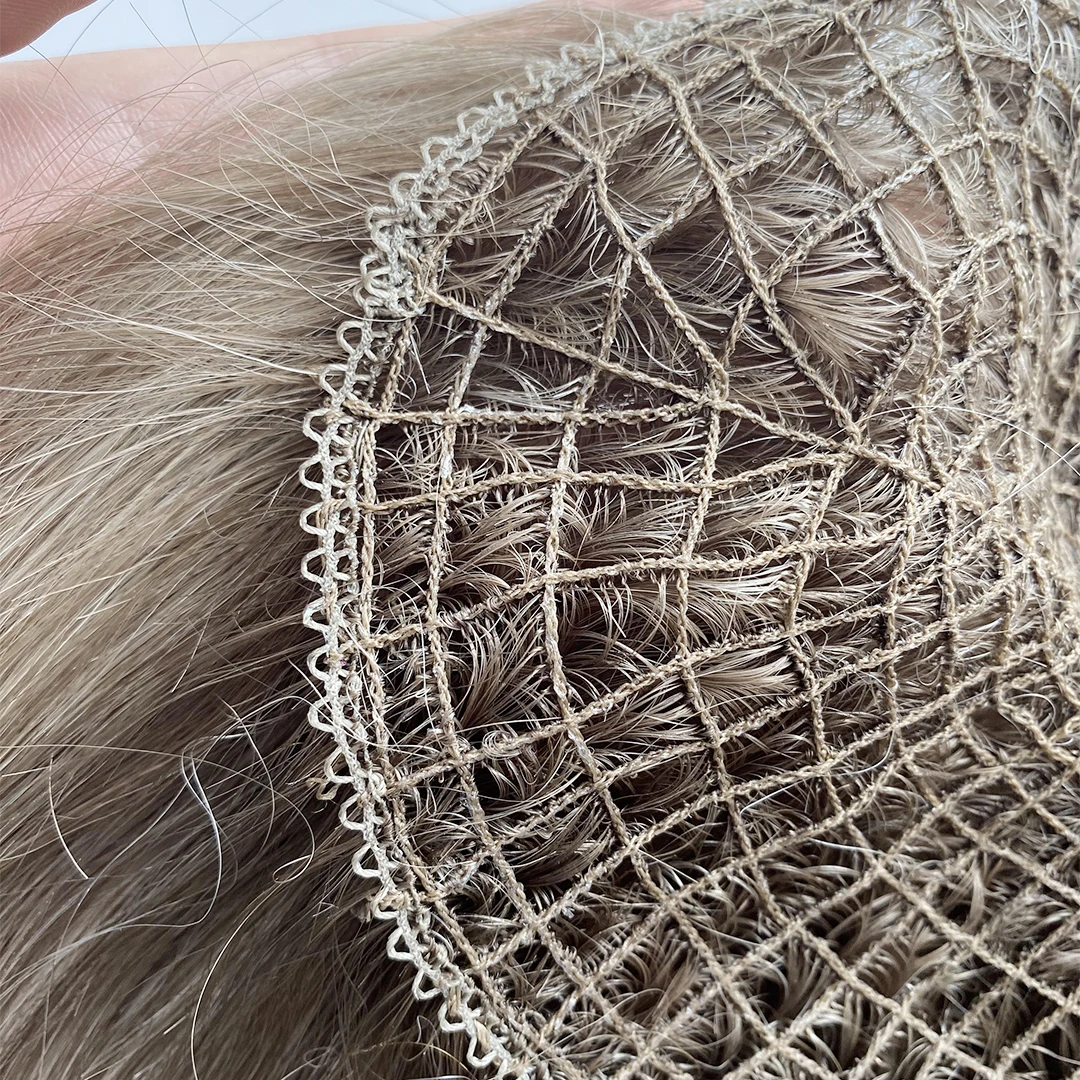 2025 New Arrival Fish Net Base Topper 100% Human Remy Hair Topper For White Women