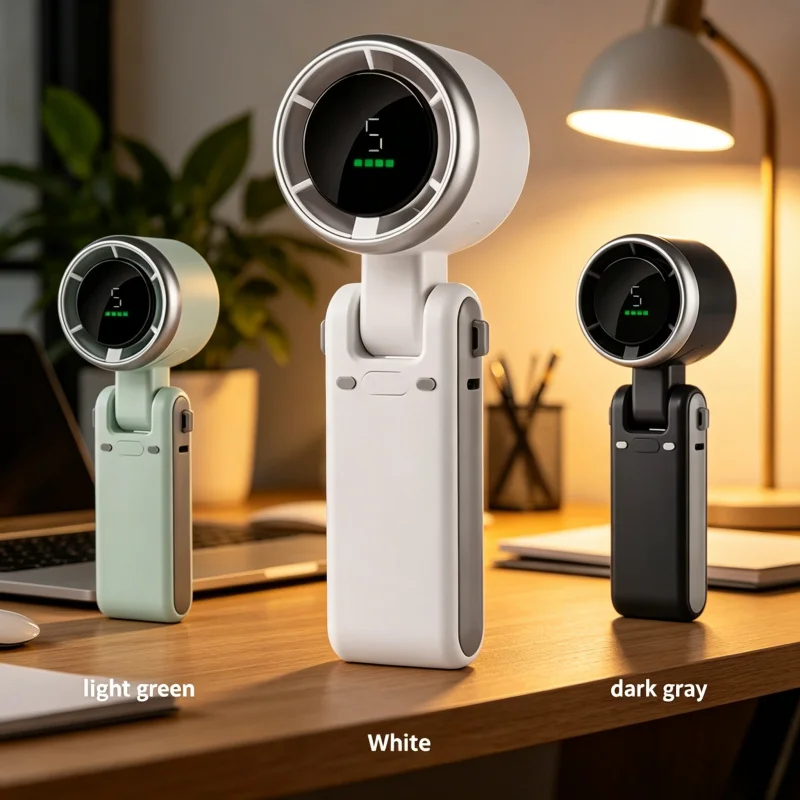 180 Degree Foldable Mini Turbo Fan Hanging Neck Handheld Desktop High Speed Powerful Outdoor Fan
