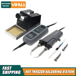 YIHUA 938D Portable Hot Tweezers Mini Soldering Station Hot Tweezer for BGA SMD Repairing 110V/220V EU/US/GB/AU PLUG