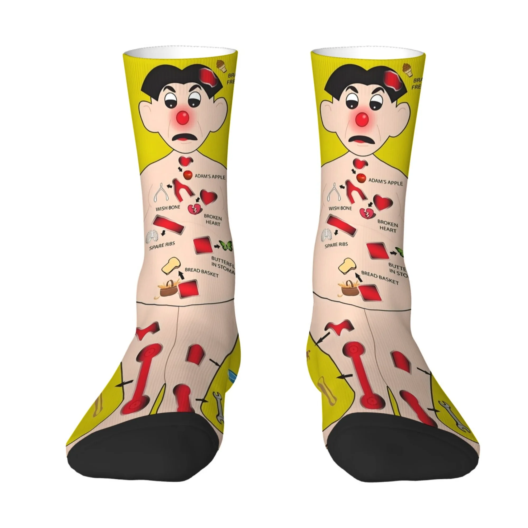 

Adorable Game Control Panel Cartoon Men's Mid-calf Socks Soft and Comfortable Breathable Stylish Retro Harajuku Style Socks
