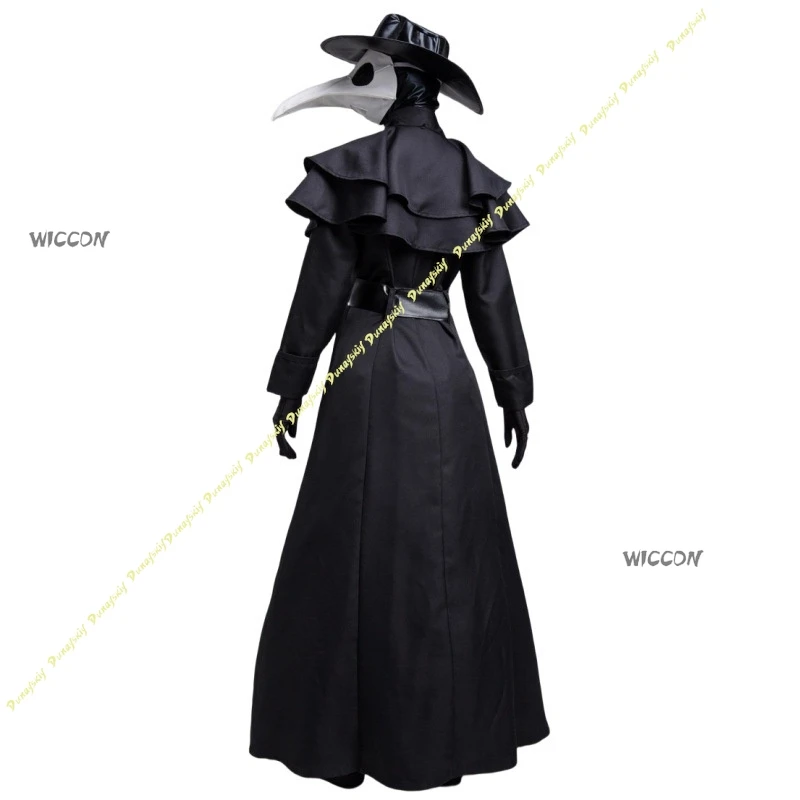 

Medieval Steampunk Plague Doctor Outfit Adult Crow Long Beak Design Halloween Carnival Cosplay Performance Clothing
