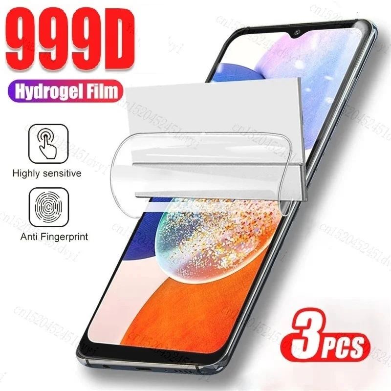 3 pçs capa completa filme de hidrogel para samsung galaxy a05 a05s a04 a04e a14 5g a54 a34 a24 4g gel proteção protetor de tela