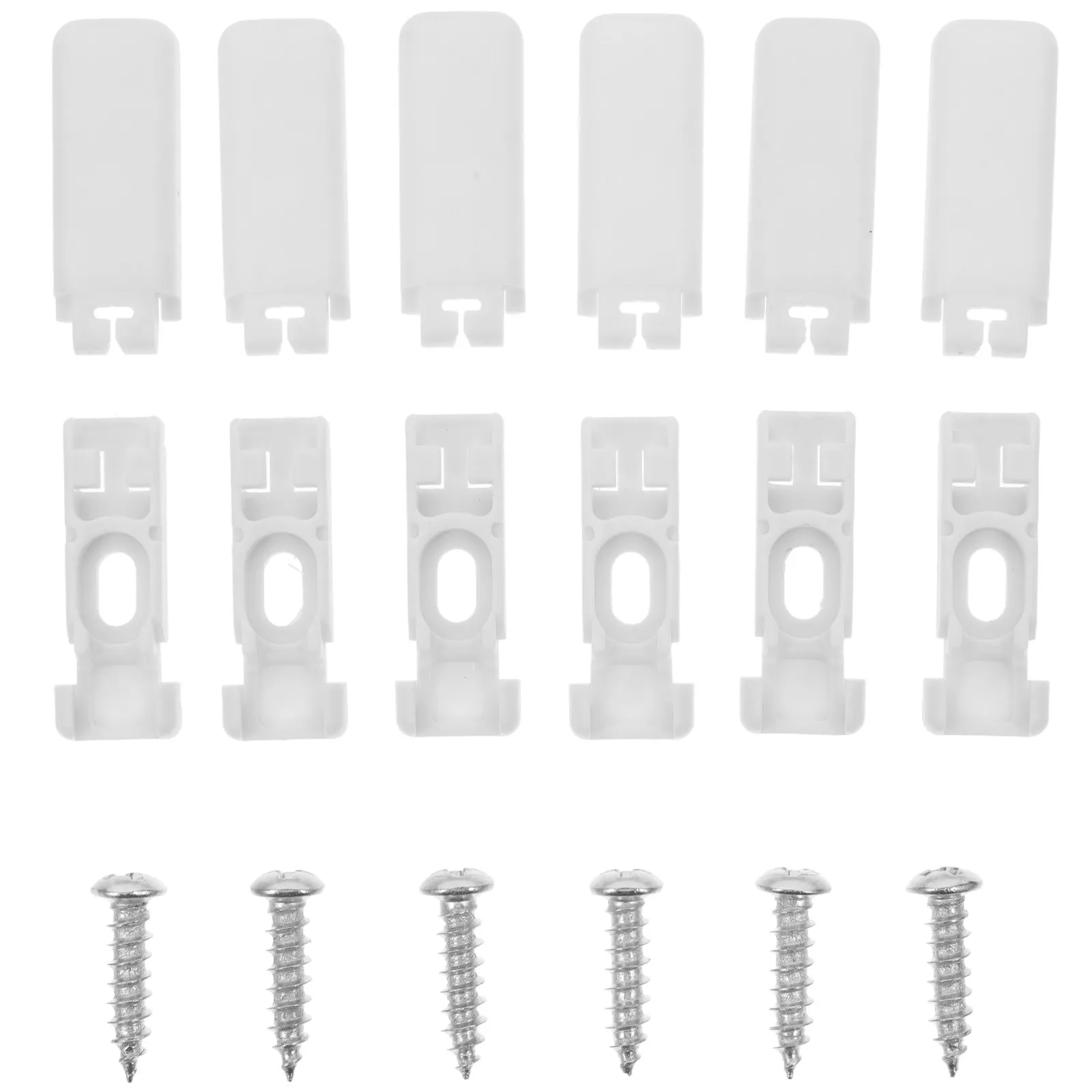 1Set Pleated Blind Base Set ABS Heavy Duty Deformation-Resistant Brackets for Home Office Commercial Windows Easy Install