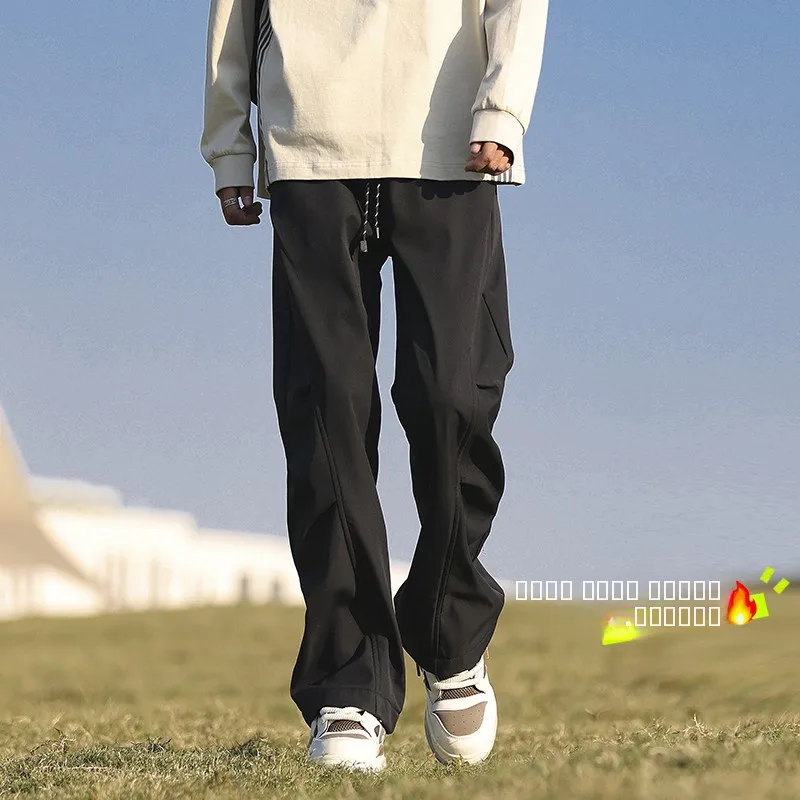 

Мужские утепленные флисовые брюки для активного отдыха, осенне-зимние, новые, функциональные, ветрозащитные, длинные, в уличном стиле