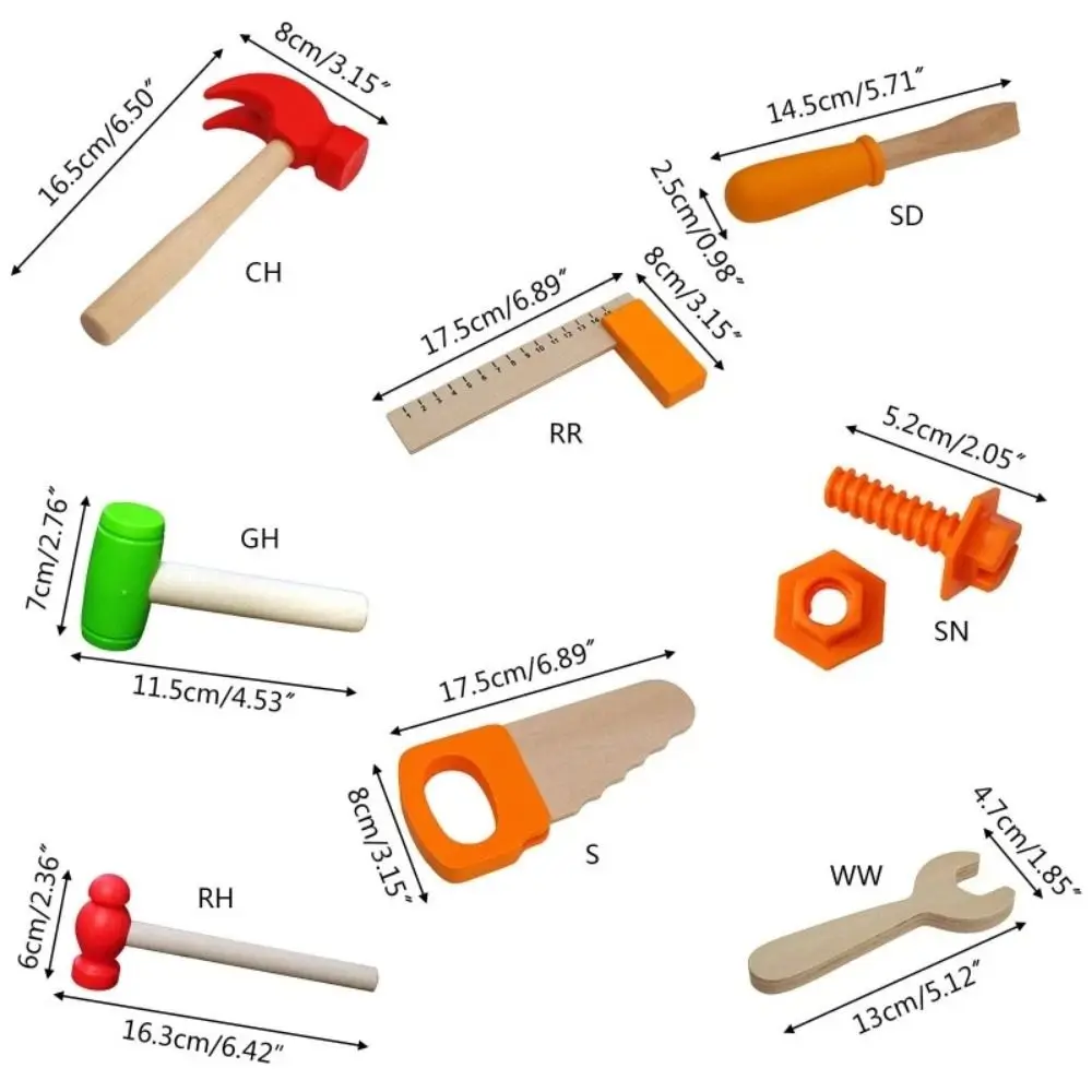 Dadi Set di cacciaviti per bambini Intelligenza Montessori Abilità di base Giocattoli educativi Gioco di finzione educativo