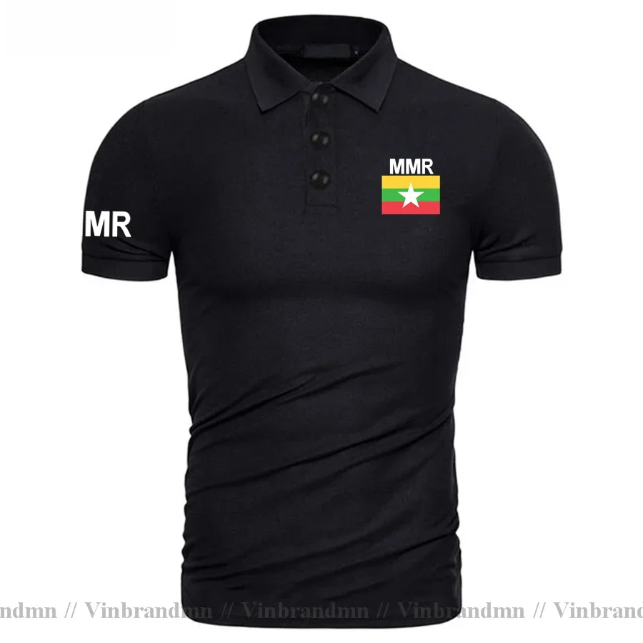 Myanmar Burmese Myanma Polo shirts Men Fashion Brands Shirts Country Flag Design Tops 100% Cotton Nation Team Clothing MMR Burma