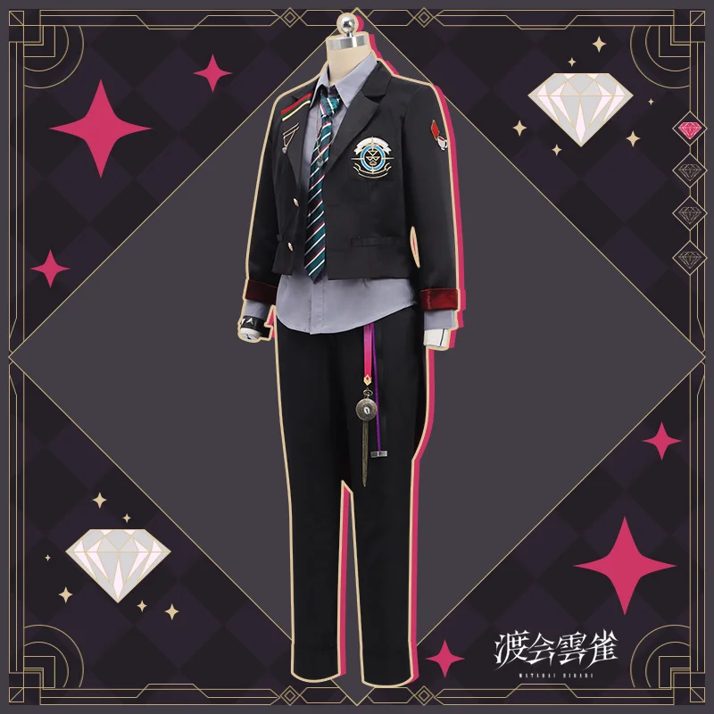 Vivi-Cos [Customized] Anime Vtuber NIJISANJI VOLTACTION Watarai Hibari Cool Suit Cosplay Halloween Unisex Costume Role Play New