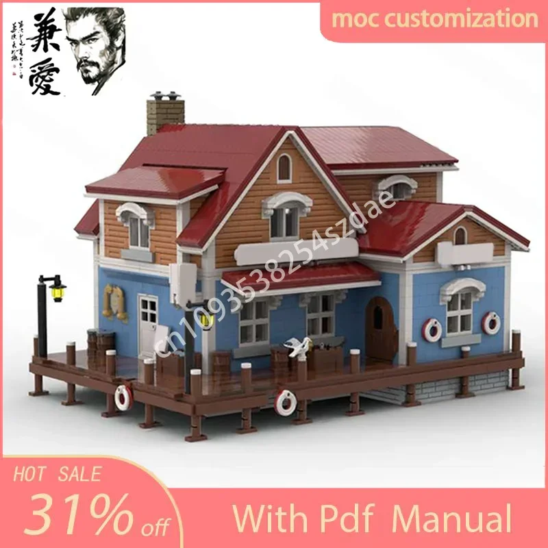 NIEUWE 4103PCS Moc Yacht Club en Zeilen School Architectuur Model Bouwstenen DIY Kids Vakantie Cadeau Creatieve Montage Bricks