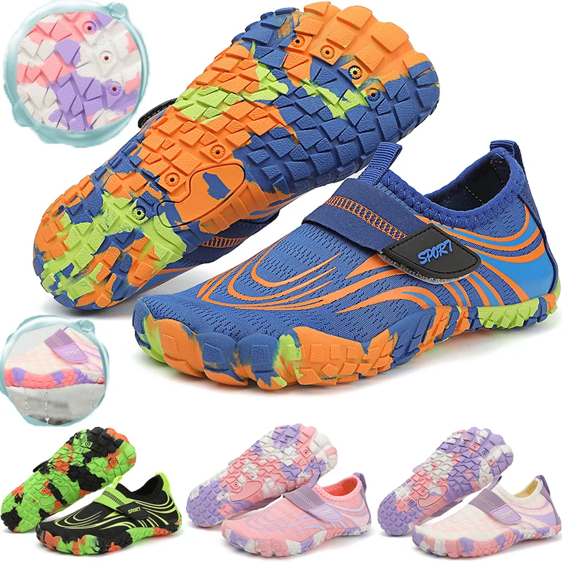 

Kids' Lightweight Aqua Shoes Diving Beach Barefoot Water Shoes for Girls Boy's Outdoor sneakers Non-Slip Breathable Walking