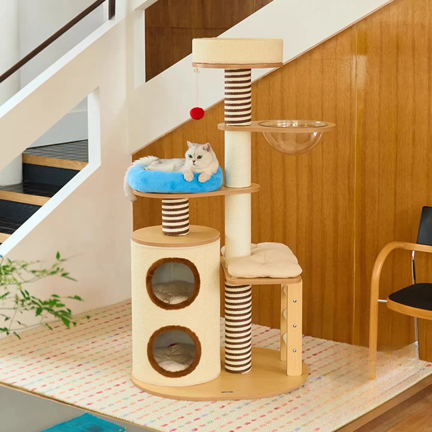 

Towers Supplies Cat Tower Scrapers Indoor Wooden Goods Cat Tower Climbing Scratcher Things Toys Rascador De Gatos Pet Supplies