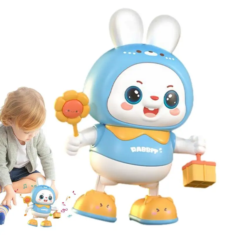 

Cartoon Dancing Rabbit Toy Guitarist Bunny Electronic Robotic Animal Play Guitar With Light Music Toys For Kids Toddler