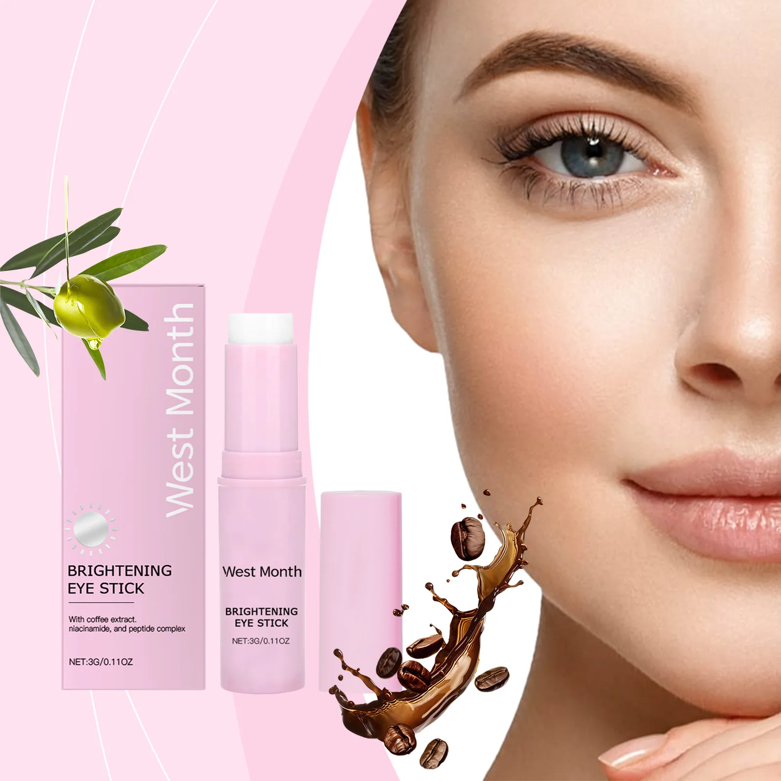 Brightening Eye Stick Lightening Dark Circles Reduce Fine Lines Anti-Wrinkle Gentle Moisturizing Instant Eye Repair Serum Stick