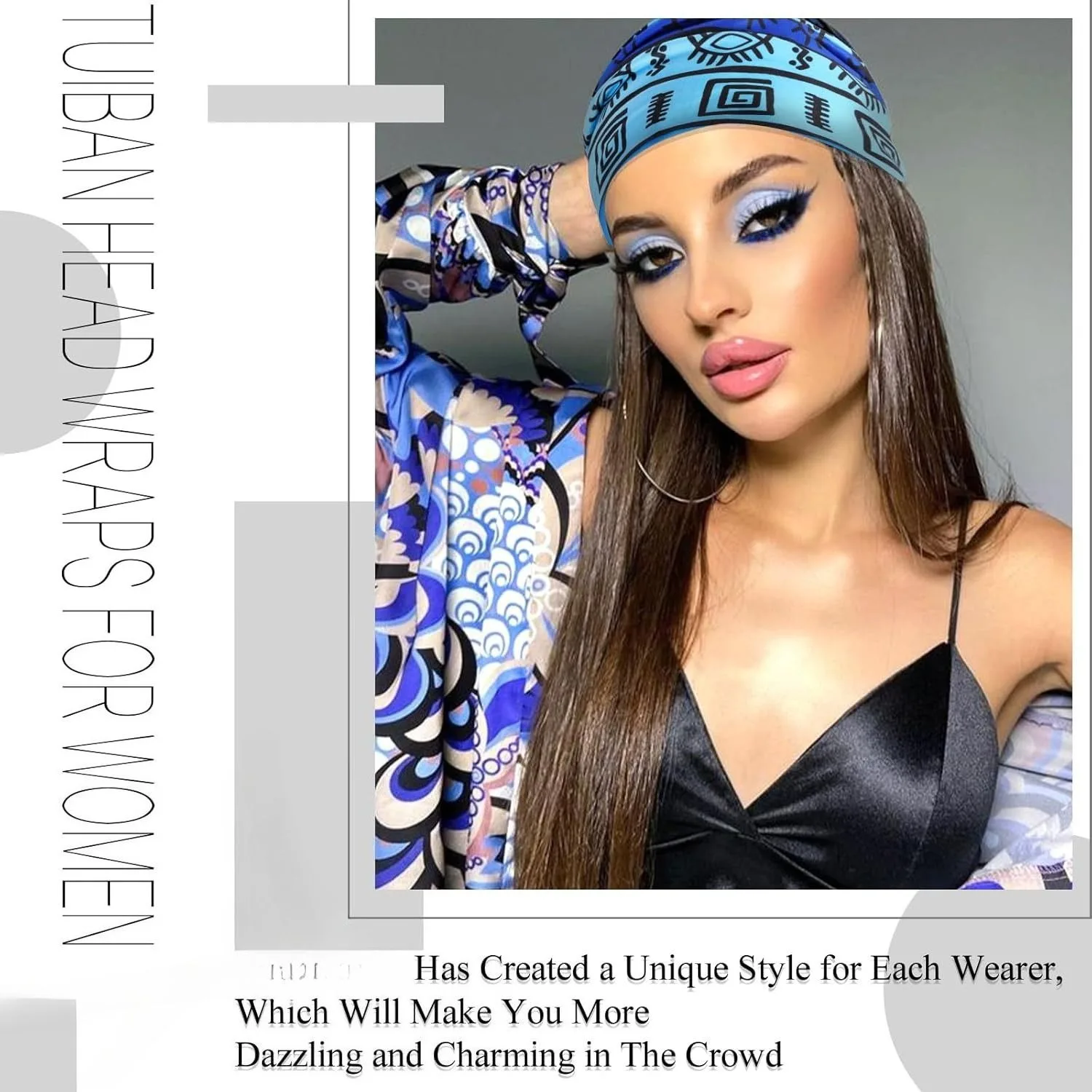

4 Pcs Wide Headbands for Women Knotted No Slip Head Bands Soft Turban Headband Hair Accessories Boho African Solid Color Head Wraps for Women Yoga Workout
